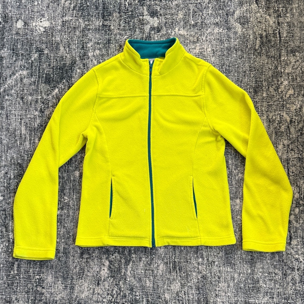 Danskin Now Neon Yellow Kids Fleece Jacket